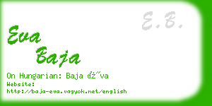 eva baja business card